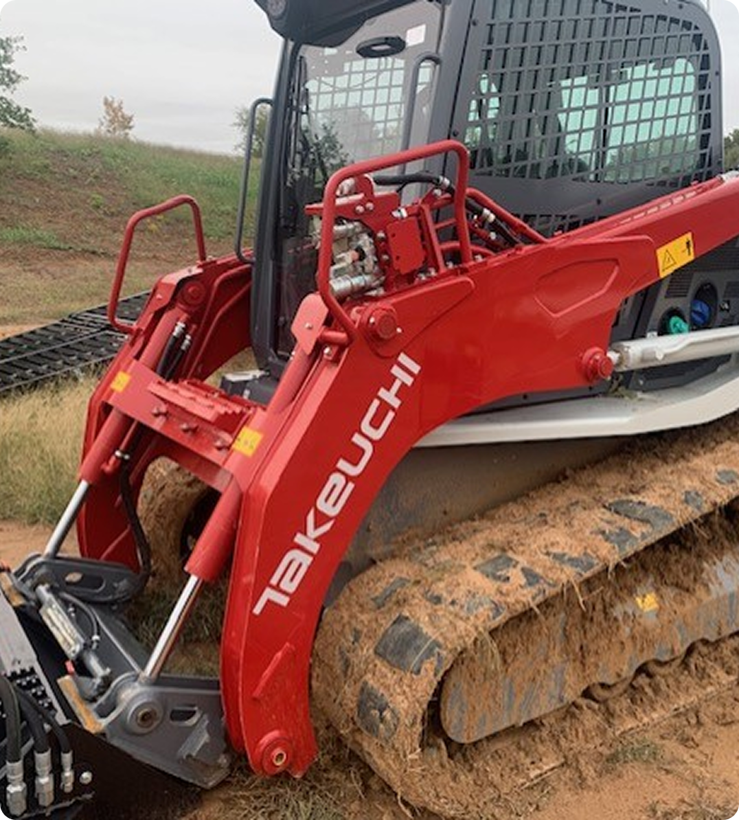 Heavy equipment working on a construction site