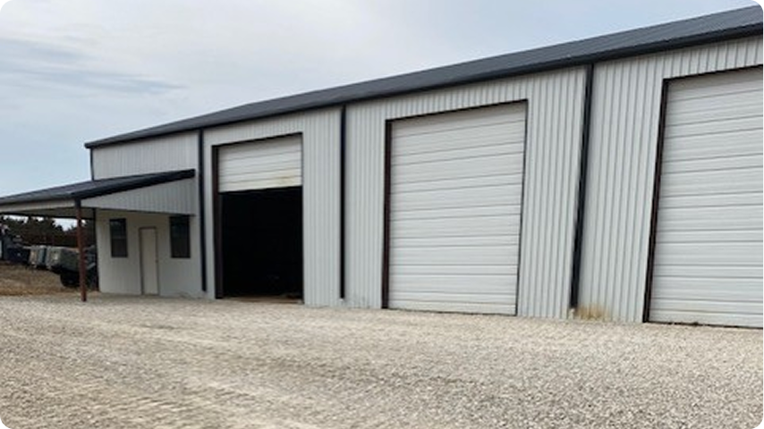 Finished commercial facility exterior